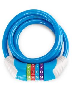 PUKY kabelslot met cijferslot – blauw 120 cm