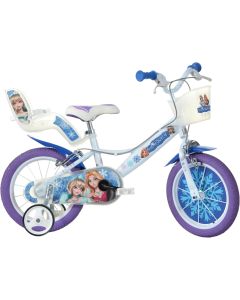 Dino Bikes Snow Queen meisjesfiets 14 inch - complete zijaanzicht | Bikesland.nl
