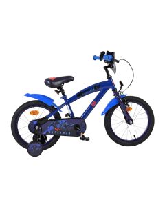 Volare Superman kinderfiets 16 inch blauw - complete zijaanzicht | Bikesland.nl