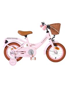 Volare Ashley kinderfiets 12 inch roze - Zijaanzicht complete fiets | Bikesland.nl