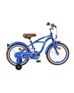 Volare Blue Cruiser kinderfiets 16 inch blauw - zijaanzicht | Bikesland.nl