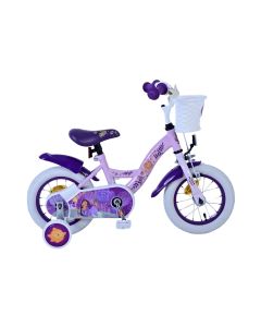 Disney Wish 12 inch kinderfiets paars - meisjesfiets met mandje | Bikesland.nl