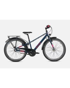 S'COOL troX Pro 24-N3 24 inch kinderfiets Pearl Night Blue/Pink