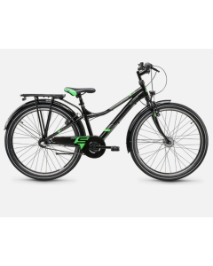 S'COOL troX Steel Kinderfiets 26 inch Zwart/Neon Groen 3-Speed