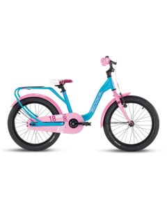 S’COOL niXe 18 inch kinderfiets Ocean/Pink – aluminium frame, terugtraprem en V-brake, geschikt voor meisjes vanaf 116 cm (5–7 jaar)