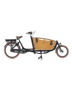 VOGUE Carry 2 elektrische bakfiets Zwart/Bruin model 2024