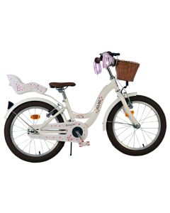 Volare Blossom Kinderfiets – Meisjes – 18 inch – Wit – 2 Handremmen