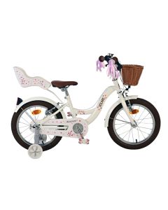 Volare Blossom Kinderfiets - Meisjes - 16 inch - Wit - Twee Handremmen