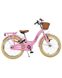 Volare Blossom kinderfiets 20 inch roze - compleet met mandje en verlichting | Bikesland.nl