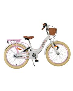 Volare Blossom meisjesfiets 20 inch wit - complete fiets met mandje | Bikesland.nl