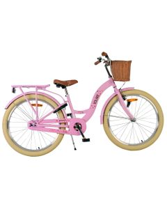 Volare Blossom 24 inch meisjesfiets roze - Complete fiets met mandje | Bikesland.nl