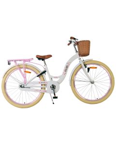 Volare Blossom Kinderfiets 26 inch Wit - Complete meisjesfiets met bloemenprint | Bikesland.nl