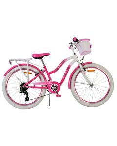 Volare Lovely Kinderfiets – Meisjes – 24 inch – Roze – 7 Versnellingen