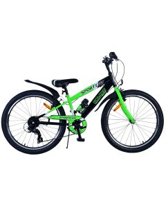 Volare Sportivo Kinderfiets - Jongens - 24 inch - 7 Versnellingen- Zwart Groen