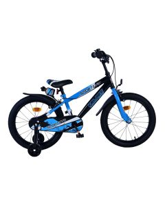 Volare Sportivo 18 inch kinderfiets blauw-zwart met handremmen | Bikesland.nl